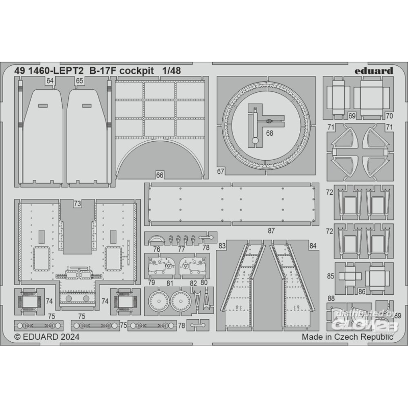 B-17F alternate nose (frame X) PART I Superdetail kit for airplanes