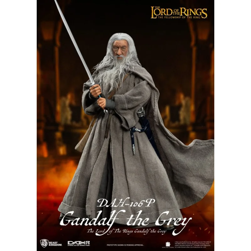 Lord of the Rings Dynamic Action Heroes 1/9 Gandalf the Grey 21cm Figure Figurine 