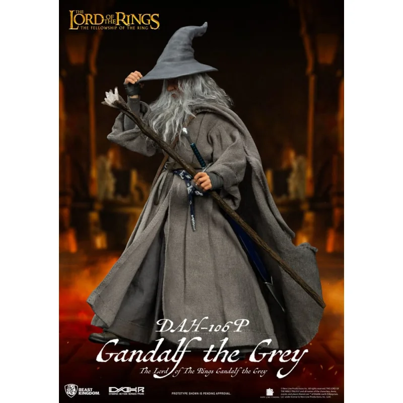 Lord of the Rings Dynamic Action Heroes 1/9 Gandalf the Grey 21cm Figure Figurines