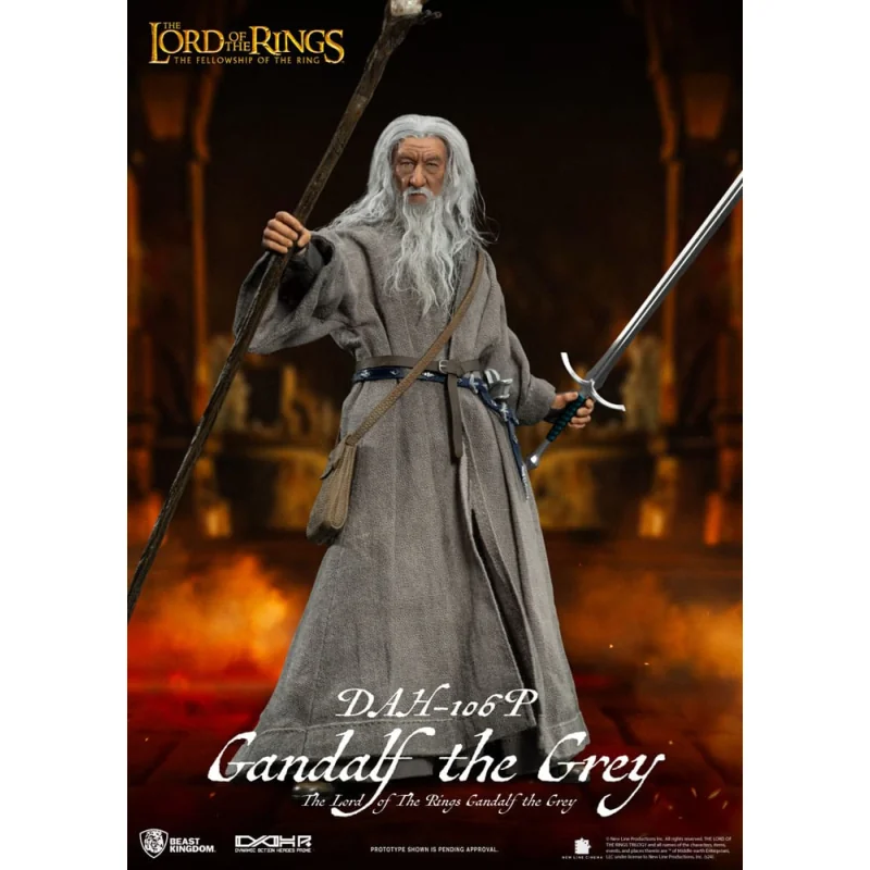 Lord of the Rings Dynamic Action Heroes 1/9 Gandalf the Grey 21cm Figure Beast Kingdom Toys