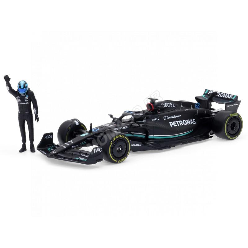 MERCEDES GP F1 W14 TEAM MERCEDES-AMG PETRONAS 63 GEORGE RUSSEL 2023 WITH DRIVER Die cast 