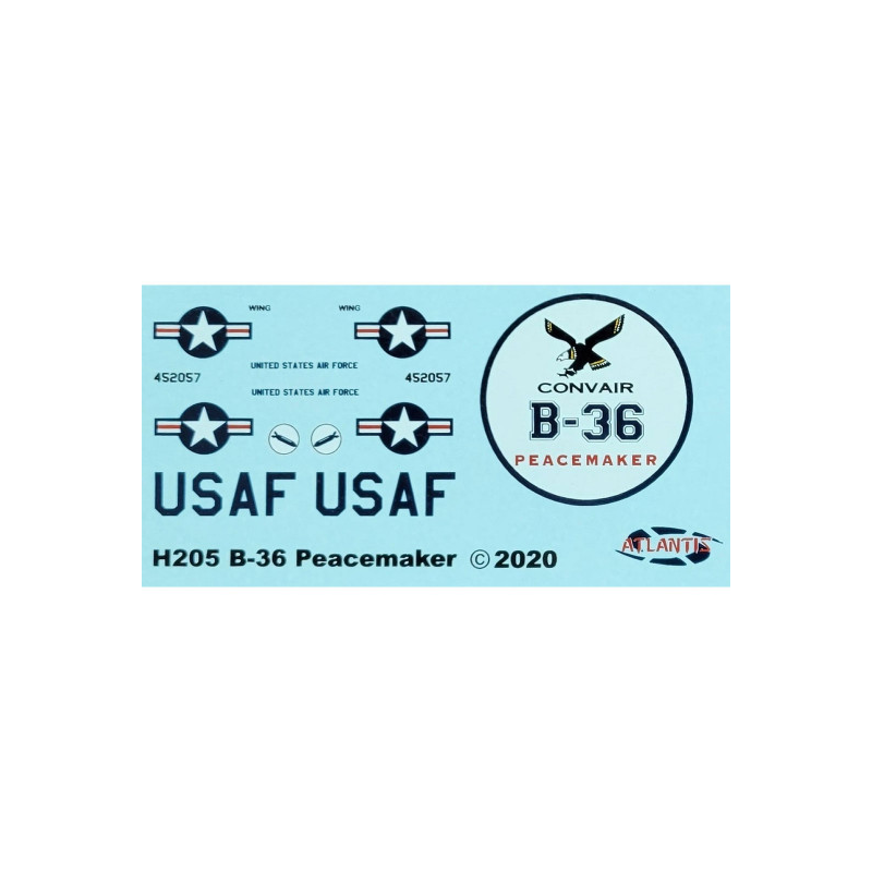 B-36 Peacemaker 1:184 plastic model airplane