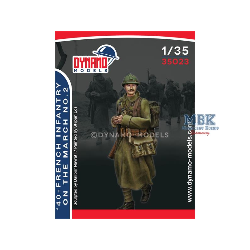 1940 - French infantry on the march 2 Figures 