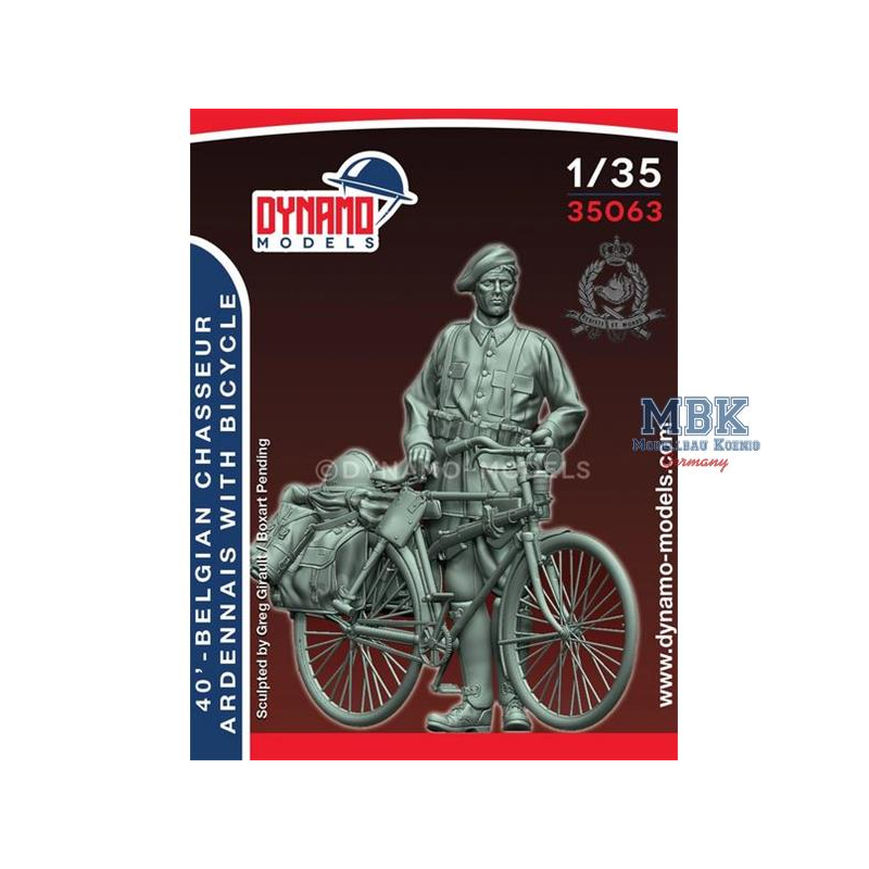 ’40 – Belgian Chasseur Ardennais with Bicycle Figures 