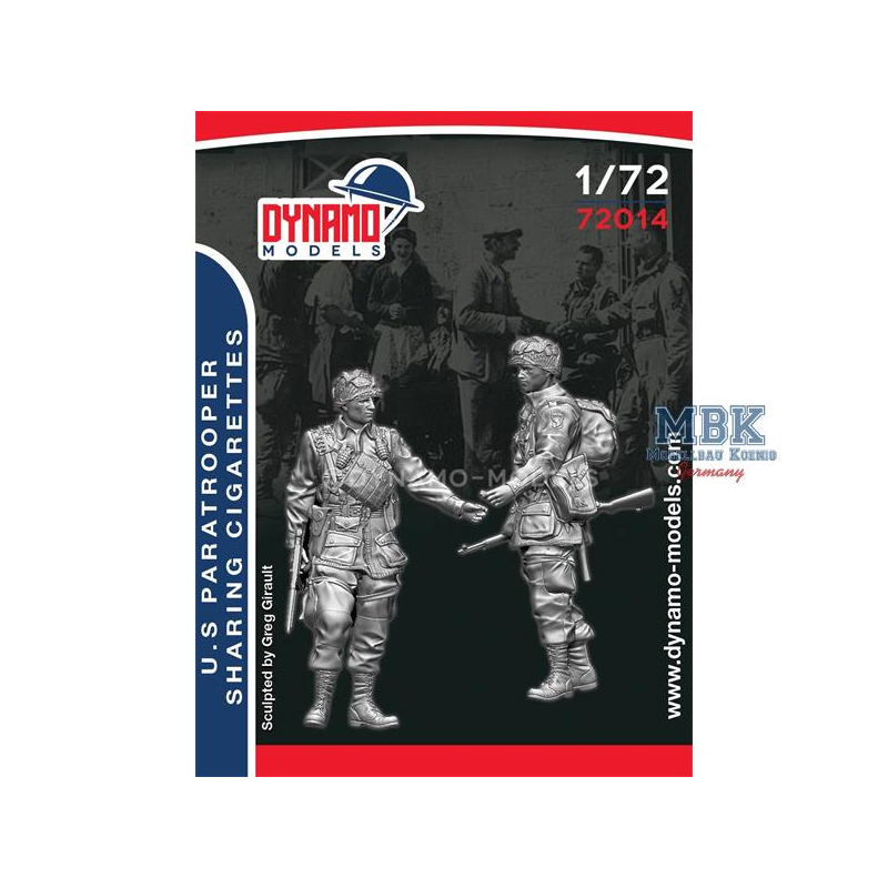 U.S. Paratroopers Sharing Cigarettes 1:72 Figures 