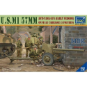 U.S. M1 57mm anti tank Gun early+ 5 Figuren Figures 