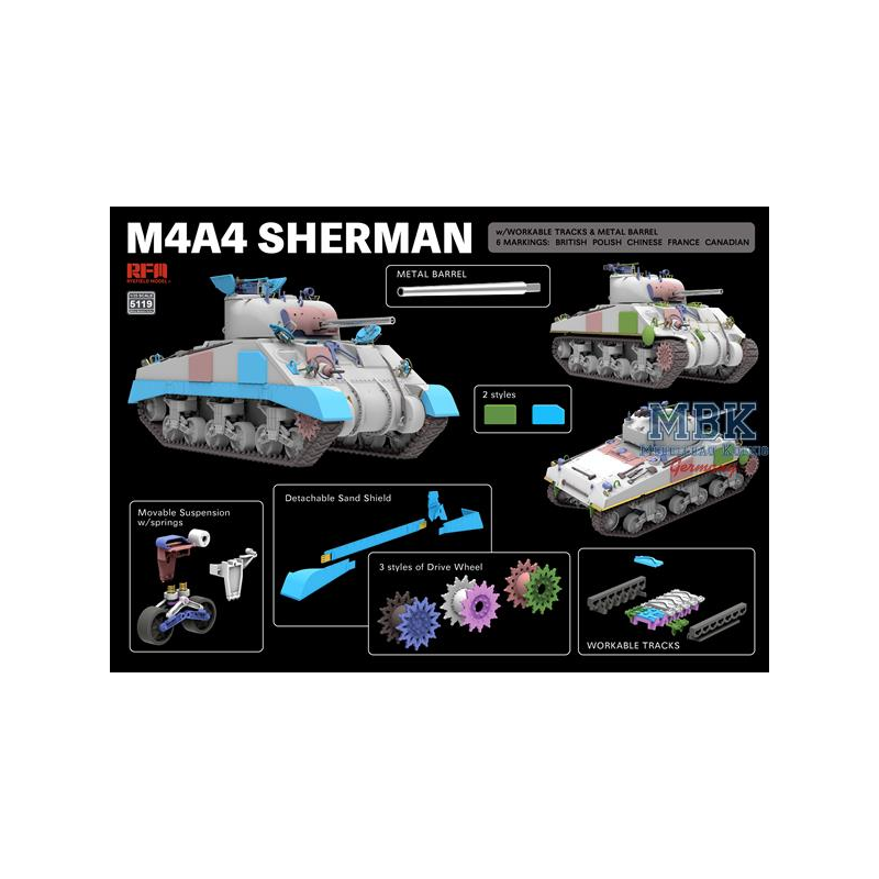 M4 A4 Sherman Military model kit