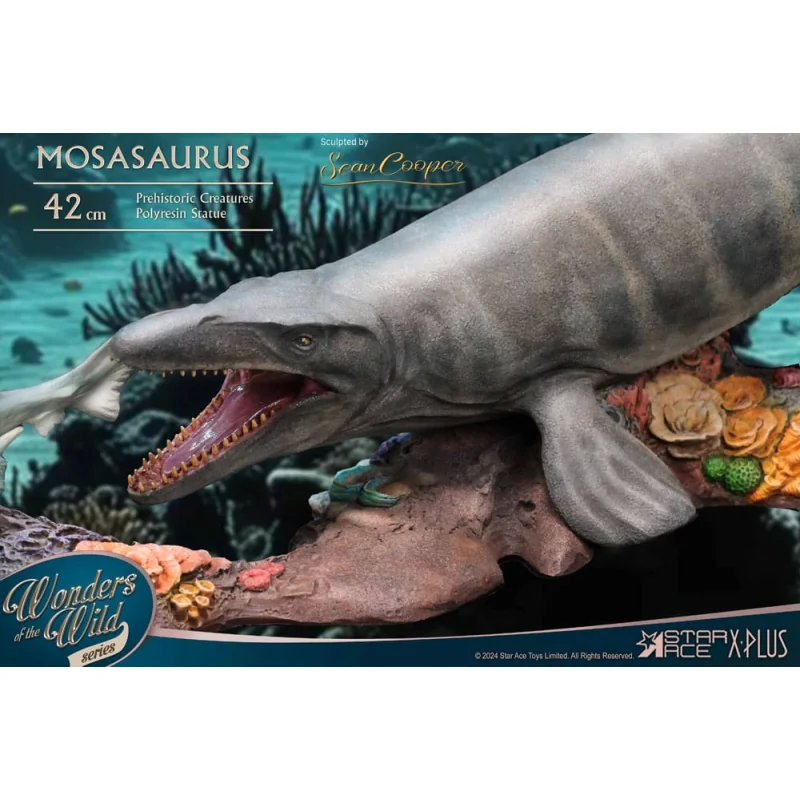 Wonders of the Wild Mosasaurus statuette (Deluxe) 42 cm