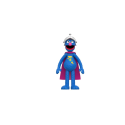 1, Sesame Street ReAction Figure Wave 03 Super Grover 10 cm Figurines