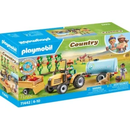 Playmobil 71442 - Tractor With Trailer And Water Tank 