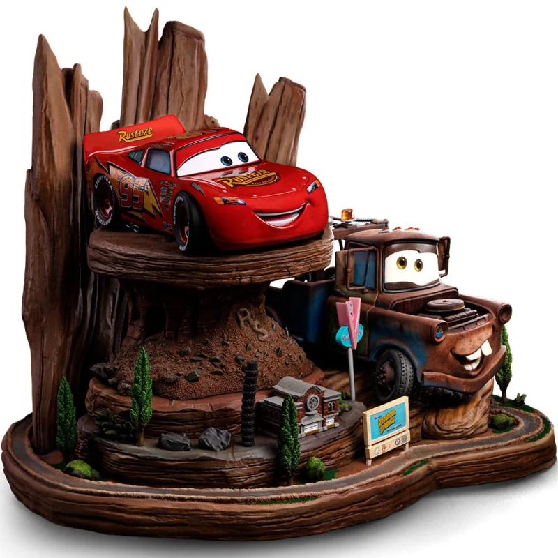 Iron Studios Cars - Lightning McQueen & Tow Mater Deluxe Art Scale 1/10 Statue Statue