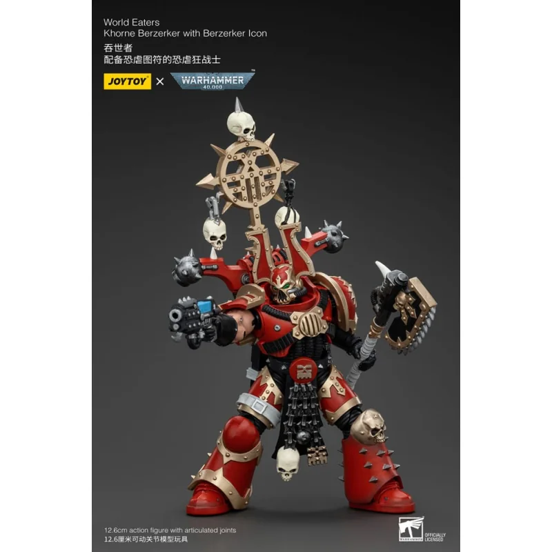 JT00546 Warhammer 40k Figure 1/18 World Eaters Khorne Berzerker with Berzerker lcon 13 cm