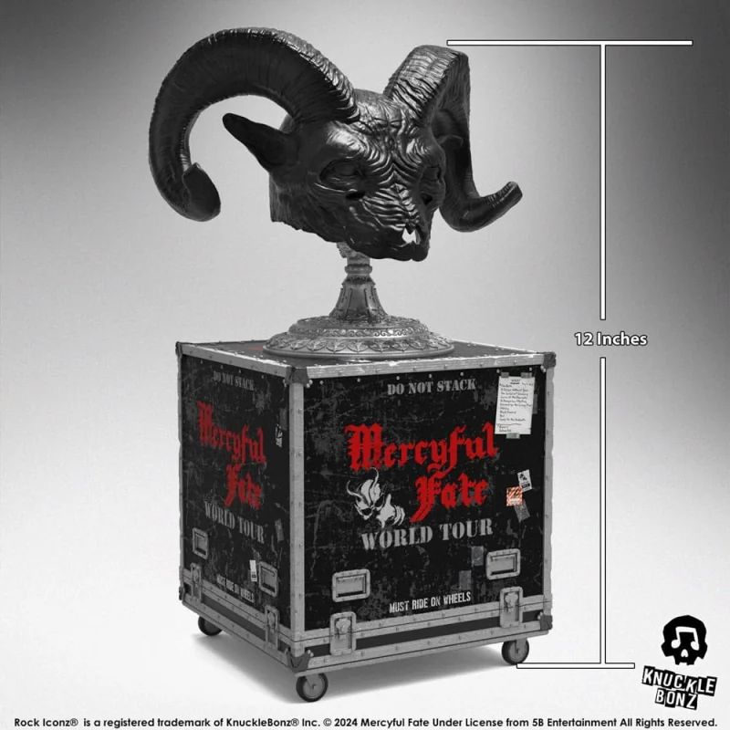 Mercyful Fate Rock Ikonz On Tour Statuette Tour Case & World Tour Stage Mask Statue