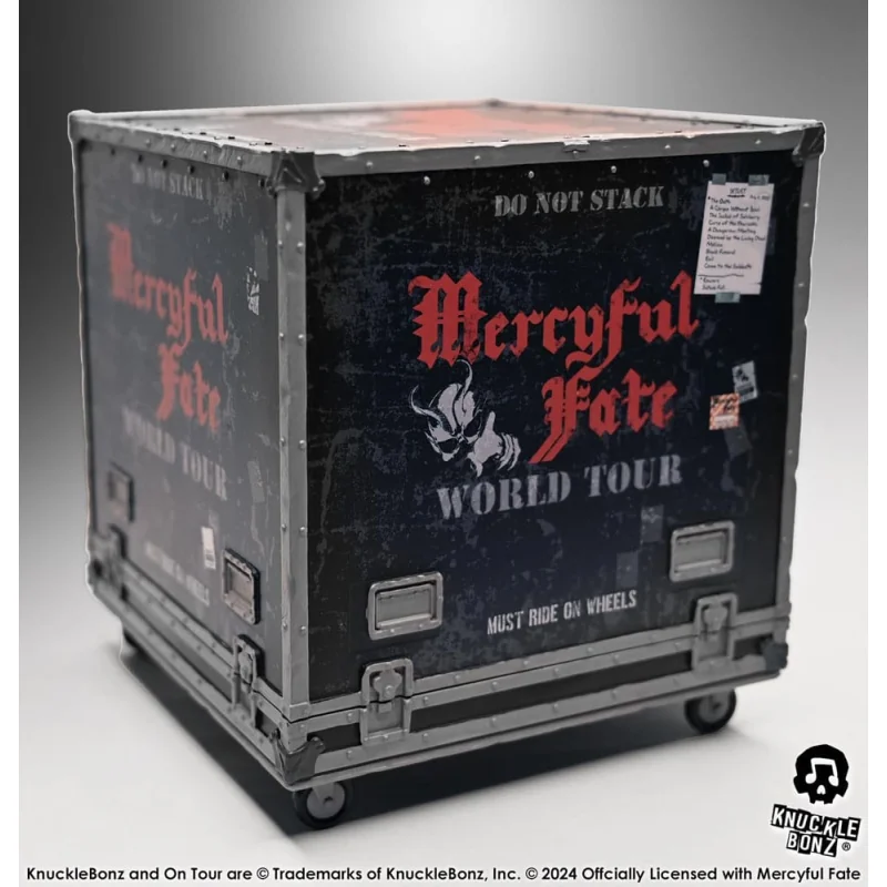 KNBZ-MFATE100CASE Mercyful Fate Rock Ikonz On Tour Statuette Tour Case & World Tour Stage Mask