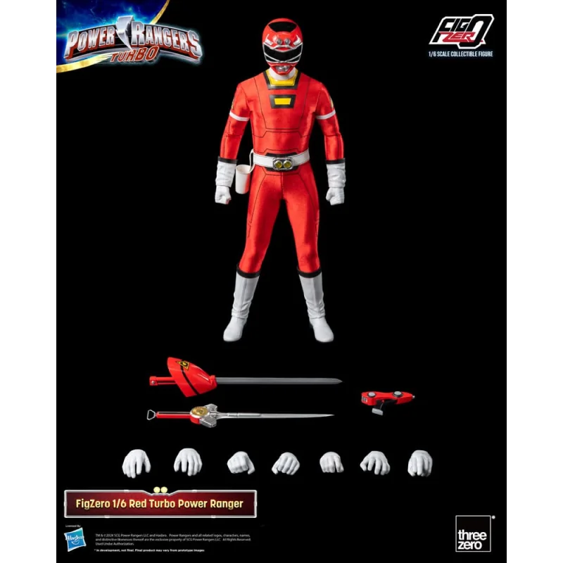 Power Rangers Turbo Figure FigZero 1/6 Red Turbo Power Ranger 30 cm Figurines