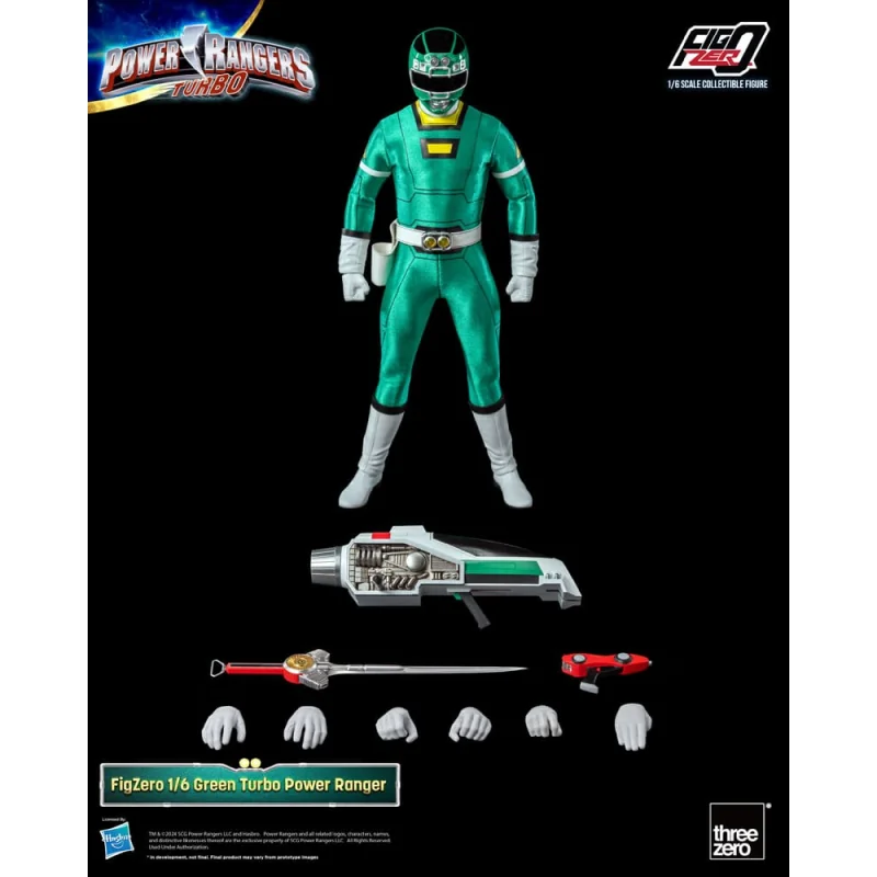 Power Rangers Turbo Figure FigZero 1/6 Green Turbo Power Ranger 30 cm Figurines