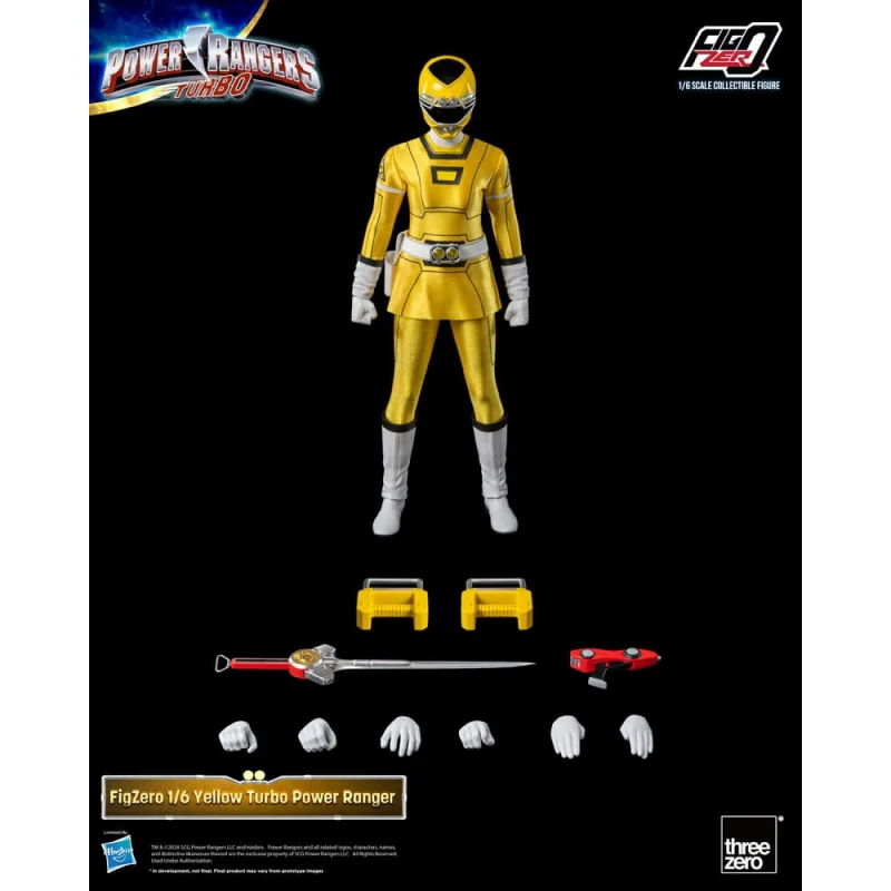 Power Rangers Turbo Figure FigZero 1/6 Yellow Turbo Power Ranger 30 cm Figurines