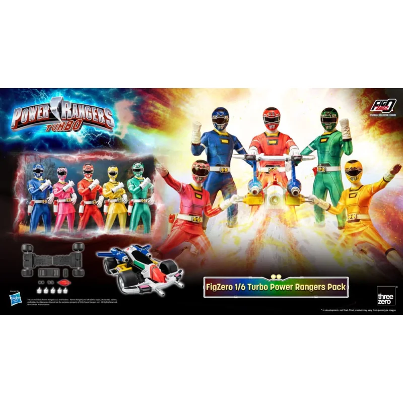 Power Rangers Turbo pack 5 FigZero figures 1/6 Turbo Power Rangers 30 cm