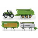 Tractor Deutz Fahr + Trailer 1:87 Die cast farm