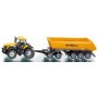 Tracteur + Dolly And Dumpster 1:87 Die cast farm