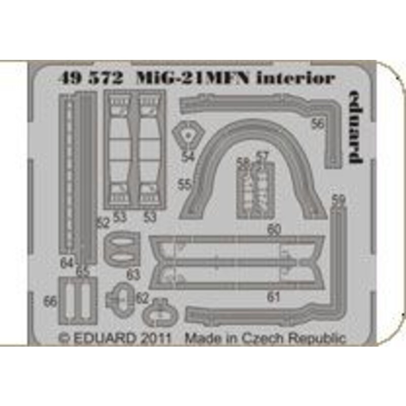 Mikoyan MiG-21MFN interior (self adhesive) (designed to be assembled with model kits from Eduard)