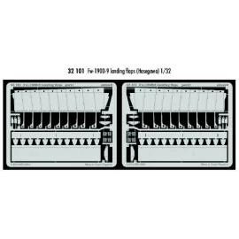 Focke Wulf Fw 190D-9 landing flaps (designed to be assembled with model kits from Hasegawa)