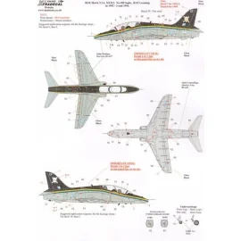 BAe Hawk T.1A (2) XX249 4th FTS 70th Anniversary 1921 Abu Sueir-Valley 1991, Red/White/Blue/Lt. Aircraft Grey camo; XX312/CF 100