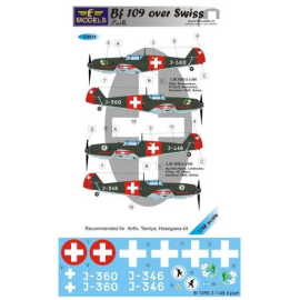 Decals Bf 109 over Swiss Part II (designed to be assembled with model kits from Airfix, Tamiya and Hasegawa) 