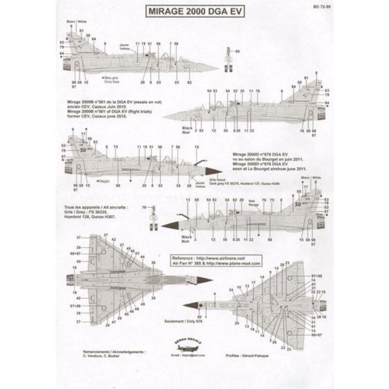 Dassault Mirage 2000 DGA EV (flight trials) : Mirage 2000B N 501 & Mirage 2000D N 676