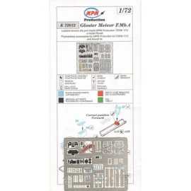 Gloster Meteor Mk.4 color photo-etched parts (designed to be assembled with model kits from MPM and Xtrakit)