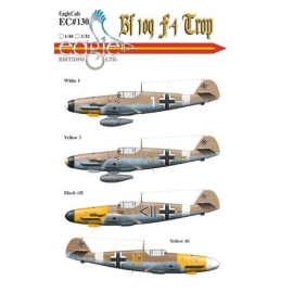 Messerschmitt Bf 109F-4 Tropical. Markings for ′White 1′ 4./JG 3 Pilot: Lt. Albert Helms ′Yellow 3′ 6./JG 3 Pilot: Uffz. Frans S