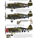 Republic P-47D Thunderbolt Razorback (3) 28412 PZ-R 486th FS/352nd FG Maj General Luther Richmond ′Sweetie′ two versions; 226293