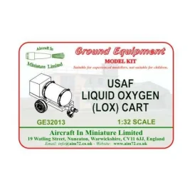 Liquid Oxygen (LOX) cart For more information on this product, please visit the Aircraft In Miniature web page. http://www.aim72