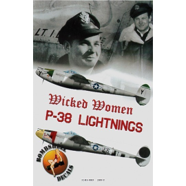 Decals Lockheed P-38 Lightning Wicked Women Pt 1 (2) E6-T 402nd FS, 370th FG Lt Ian B.Mackenzie `Vivacious Virgin II′ with D-Day
