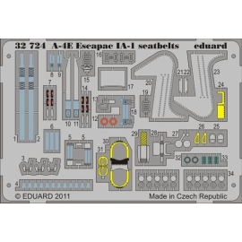 Douglas A-4E Skyhawk Escapac IA-1 seatbelts (designed to be assembled with model kits from Trumpeter) Superdetail kit for airpla