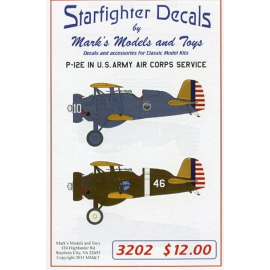 Decals P-12E in USAAC service. Decals for military aircraft