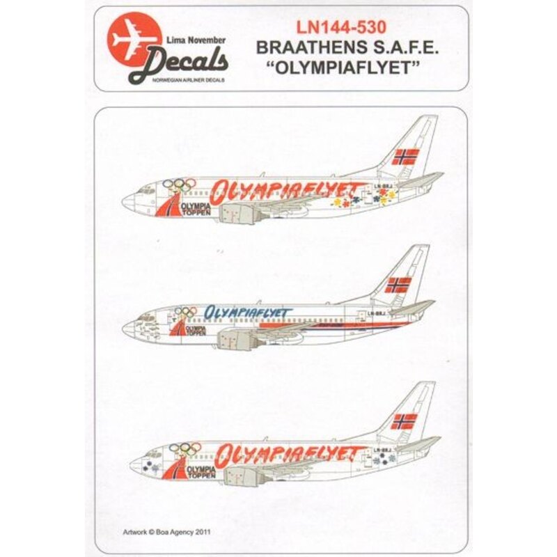 Boeing 737-500 BRATHENS SAFE LN-BRJ winter Olympic Games three special ´Olympiaflyet liveries