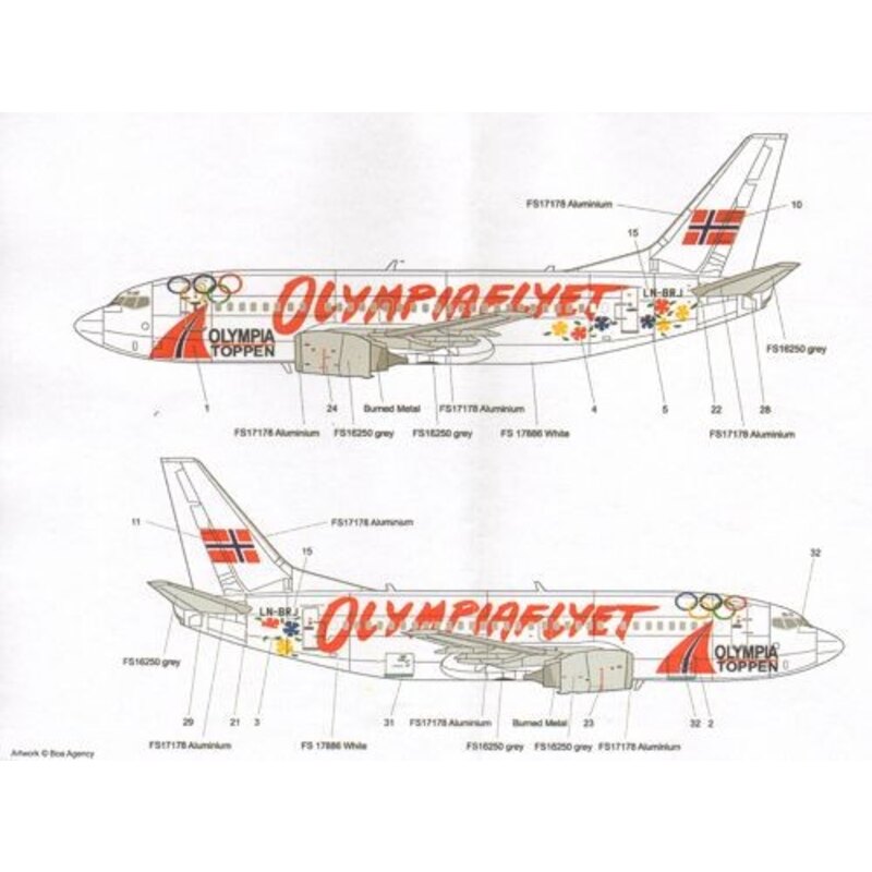 Boeing 737-500 BRATHENS SAFE LN-BRJ winter Olympic Games three special ´Olympiaflyet liveries