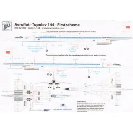 Tupolev Tu-144 Aeroflot CCCP-77101/77102 First Scheme(for ICM kits)