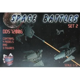 Space Battles set 2. Contains 4 models and 3 figures. Imperial Forces Flying Vehicle destroyer cyborgs Screaming Shadow, Feder