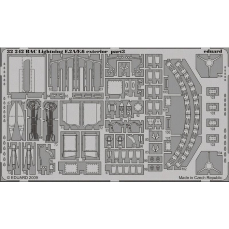 BAC/EE Lightning F.2A/F.6 exterior (designed to be assembled with model kits from Trumpeter)