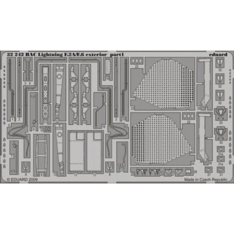 BAC/EE Lightning F.2A/F.6 exterior (designed to be assembled with model kits from Trumpeter)