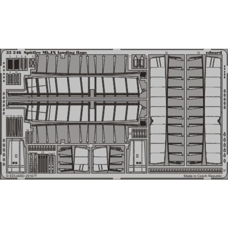 Supermarine Spitfire Mk.IX landing flaps (designed to be assembled with model kits from Tamiya)