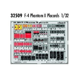 F-4 Phantom placards PRE-PAINTED IN COLOUR! (designed to be assembled with model kits from Tamiya) Superdetail kit for airplanes