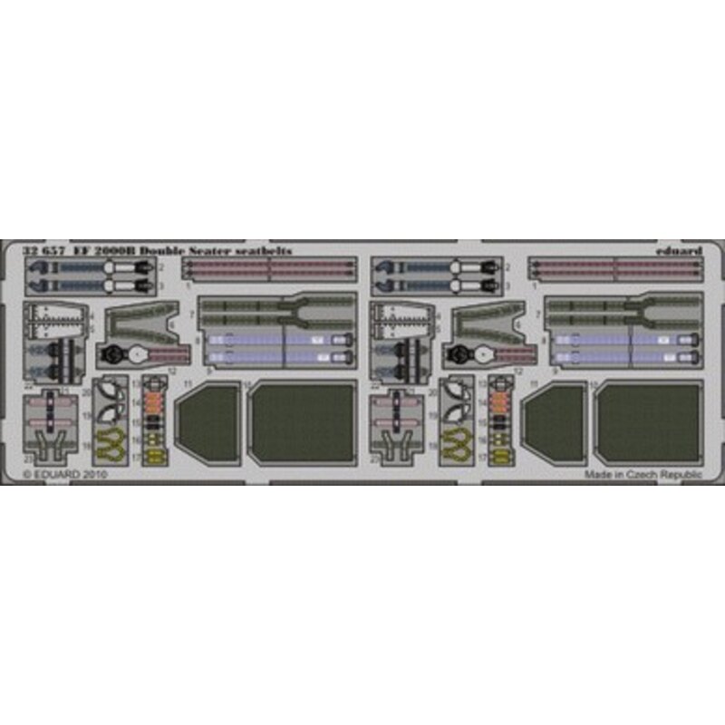 Eurofighter EF-2000 Typhoon single seat seatbelts (designed to be assembled with model kits from Trumpeter)