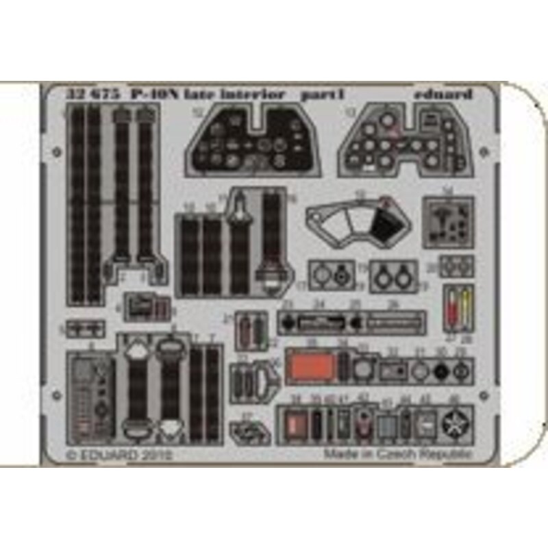 Curtiss P-40N Warhawk late interior (self adhesive) (designed to be assembled with model kits from Hasegawa)