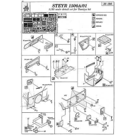 Steyr 1500A/01 (designed to be assembled with model kits from Tamiya) Superdetail kits for military 