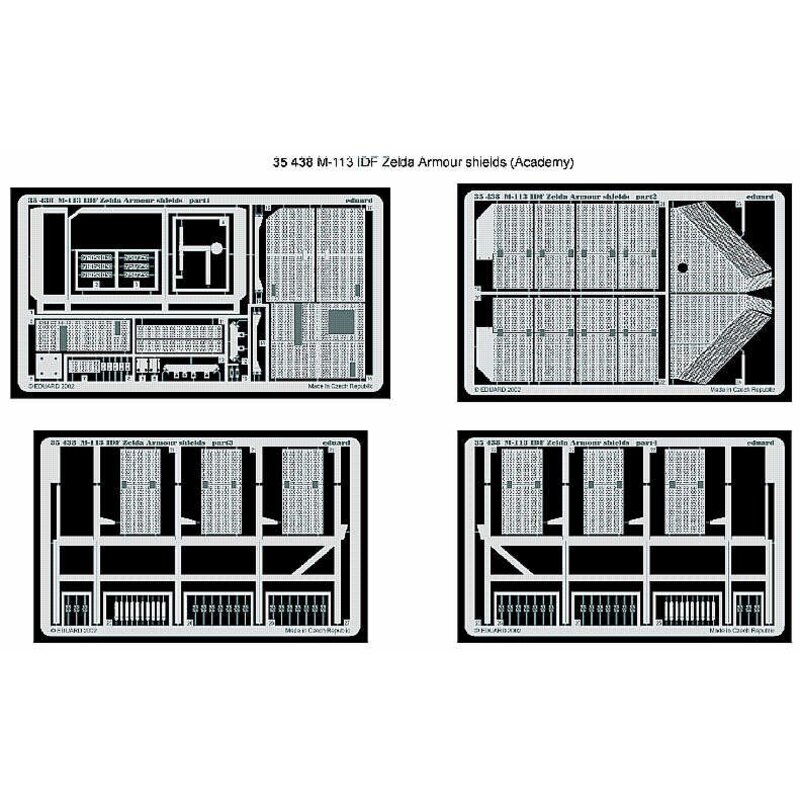 M113 Zelda armour shields Israeli Defence Force/IDF (designed to be assembled with model kits from Academy)