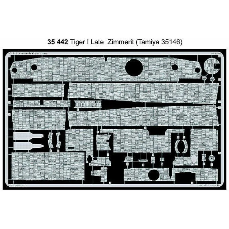 Zimmerit Pz.Kpfw.VI Tiger I Late (designed to be assembled with model kits from Tamiya kit TA35146)