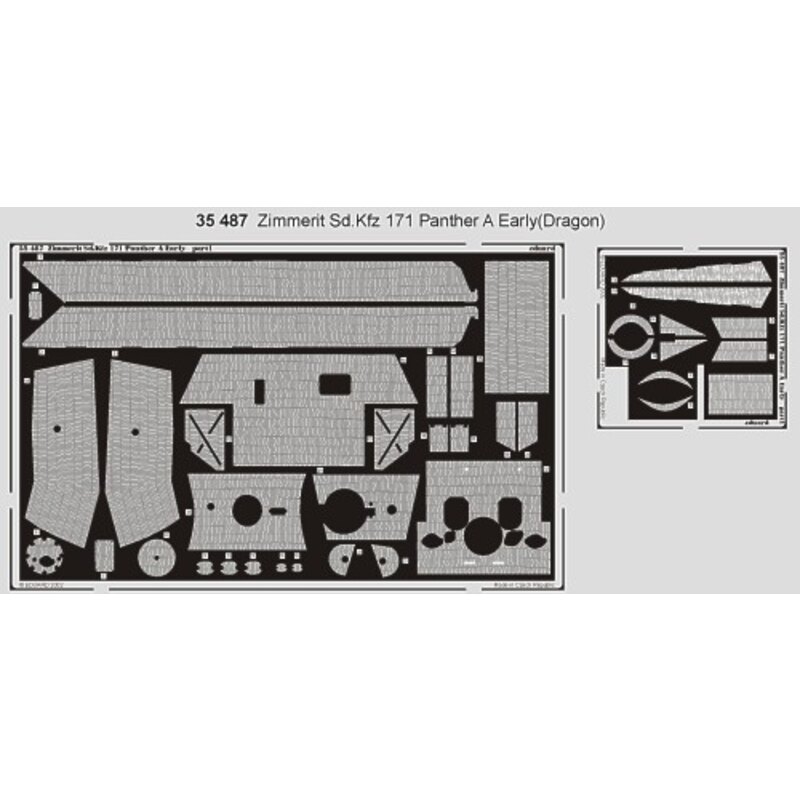 Zimmerit Panther A early (designed to be assembled with model kits from Dragon)